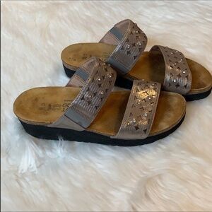 Naot Susan slide sandals with rhinestones Size 5.5
